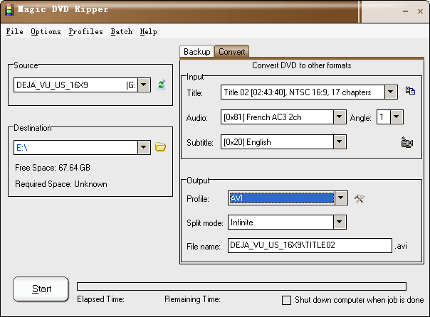 Convert DVD to other formats with Magic DVD Ripper
