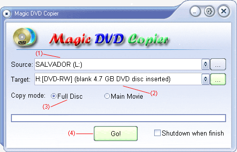 Compress full disk to blank DVD