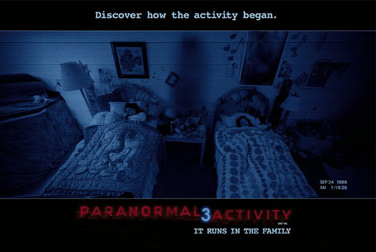 copy Paranormal Activity 3 DVD for thrilling surprises